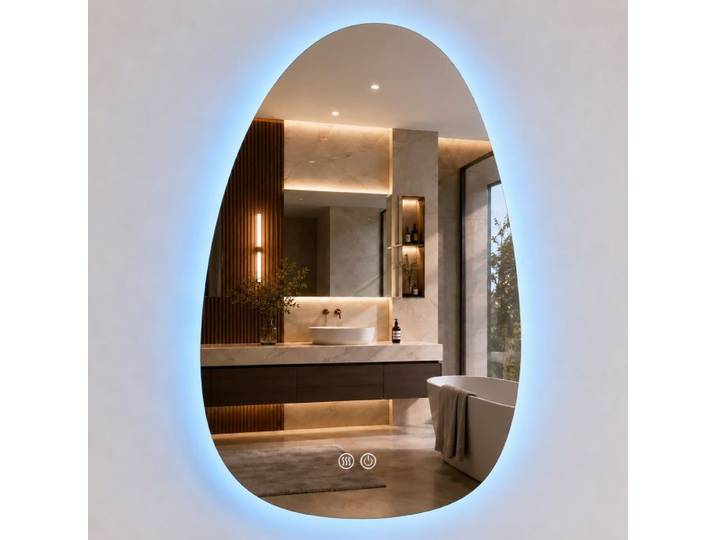 Relaxdays Badspiegel LED & Anti-Beschlag