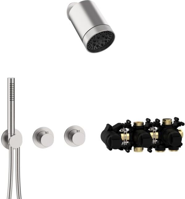 Herzbach MODUL7 Thermostat-Set T-SP3 70.702721.1.09 SPOT Multi Edelstahl