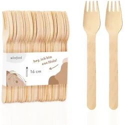 Holz Gabel - 16 cm Holzgabel Einweg 20er Packung: 500 Stück