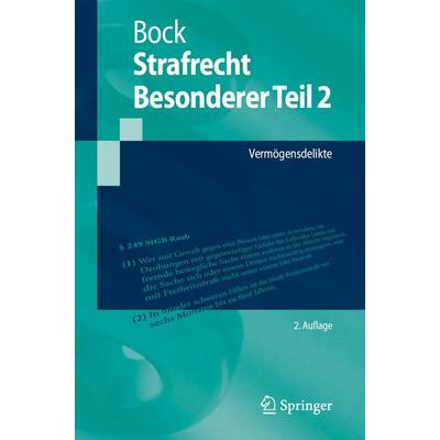 Strafrecht Besonderer Teil 2, Taschenbuch von Dennis Bock, Springer Berlin, 978-3-662-70558-2