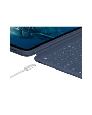 Logitech Rugged Combo 4c Tastatur und Foliohülle full size Apple Smart connector QWERTZ Schweizerisch Classic Blue (920-014172)