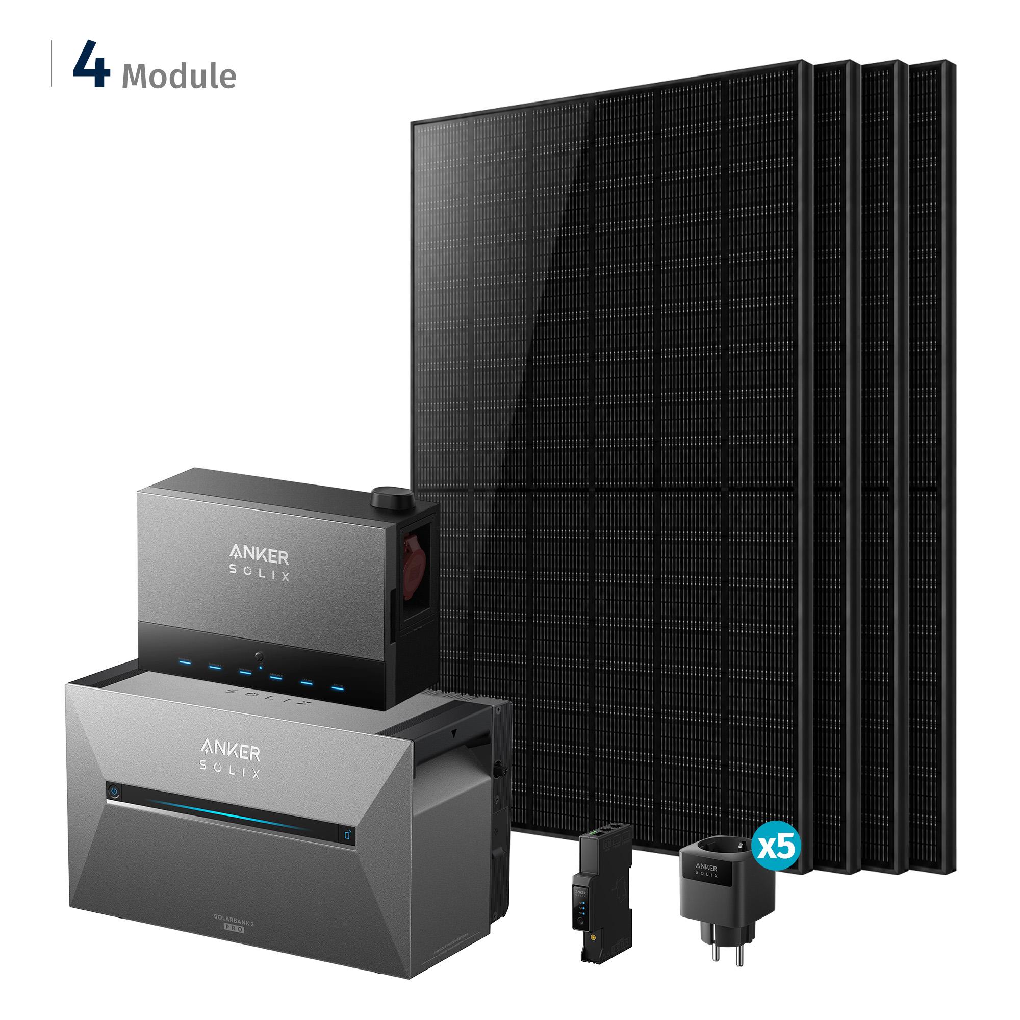 Anker Solix Power Dock Balkonkraftwerk 2000W mit Speicher - inkl. anker solix Solarbank 3 E2700 Pro