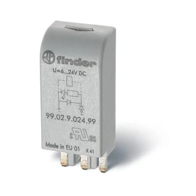 Finder Steckmodul mit LED, mit Freilaufdiode 99.02.9.060.99 Leuchtfarben: Grün Passend für Modell (Relais): Finder 90.02, Finder 90.03, Finder 92.03