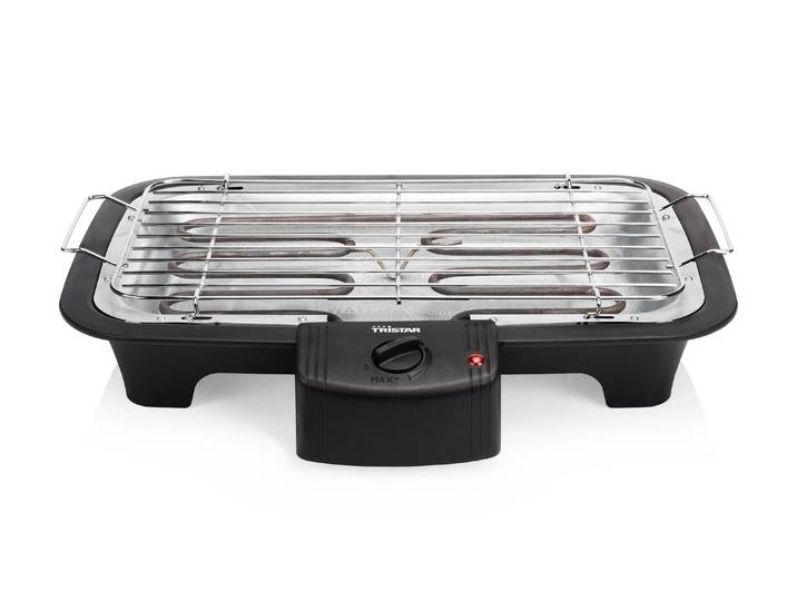 Tischgrill TRISTAR BQ-2813 z , schwarz, B:38cm H:8,5cm T:22cm, Kontaktgrill_Standgrill_Tischgrill_Teppanyakigrill, Tischgrill