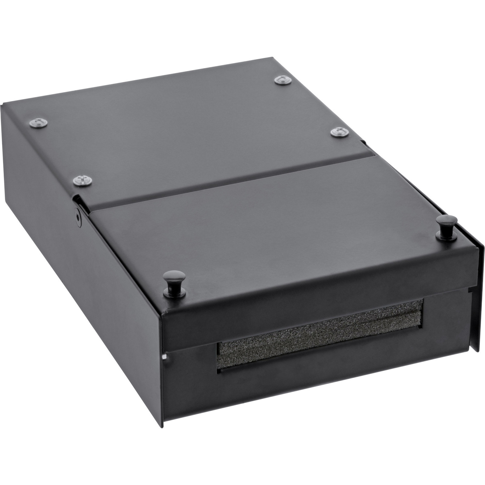 InLine aansluitdoos opbouwmodel voor 4x Keystone RJ45-connector, metaal, zwart