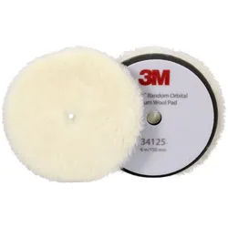 3M Perfect-it Polierpad mit Polierfell für Exzenterpoliermaschine, medium, weiß, 150 mm, 34125 (Pack = 2 Stück)
