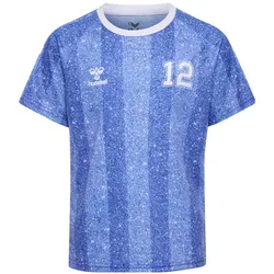hummel, Jungen, Sportshirt, Shimmer (140), Blau, Weiss