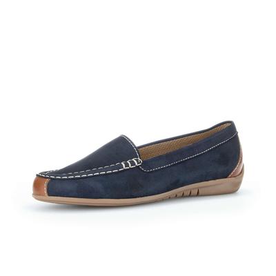 Mokassin GABOR "Mokassin", Damen, Gr. 37, blau, Schuhe Mokassin