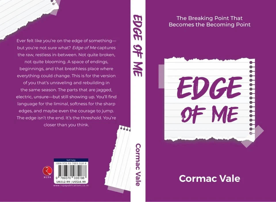Rupa Publications Edge of Me: The Breaking Point That Becomes the Becoming Point by Cormac Vale - Non-Fiction Paperback - Reflective Personal Growth Book, New, Adults