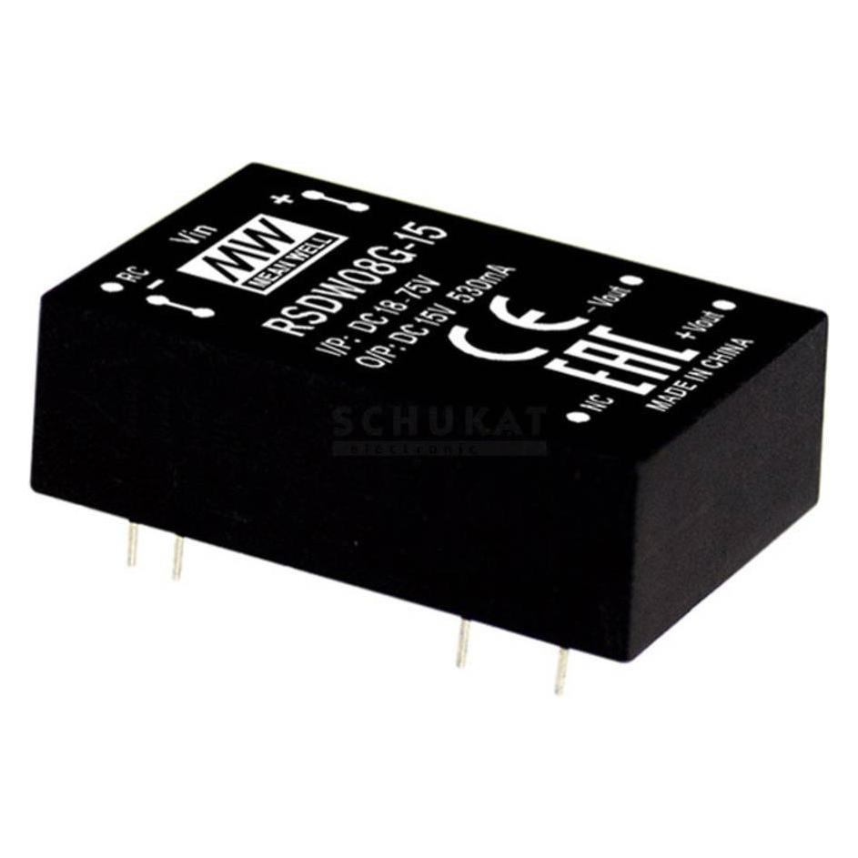 MeanWell MEAN WELL RSDW08F-03, 8 W, 2 A, RoHS, 600 Stück(e) (RSDW08F-03)