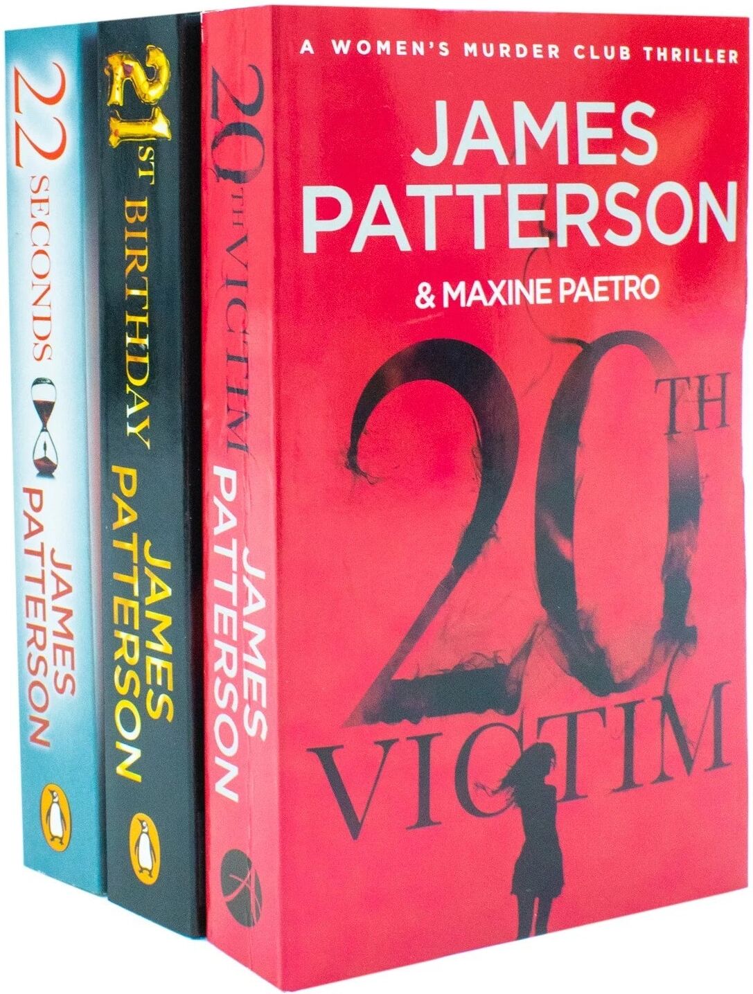 Penguin Women's Murder Club Series by James Patterson 3 Books Collection Set (20th Victim, 21st Birthday, 22 Seconds)