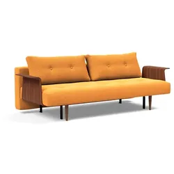 INNOVATION LIVING Schlafsofa mit Armlehnen Recast Plus dunkel Stoff Ochre