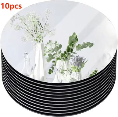 Inspire Picks 10PCS Acrylic Round Mirrors Elegant Mirror Centerpieces For Weddings, Candle Displays & Home Decor 10pcs 20cm
