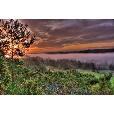 Fototapete PAPERMOON "Landschaft", bunt, B:3m L:2,23m, Vlies, Tapeten
