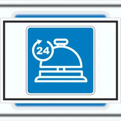 HB-Druck 24H Service Aufkleber mit Symbol A7 (74x105mm)