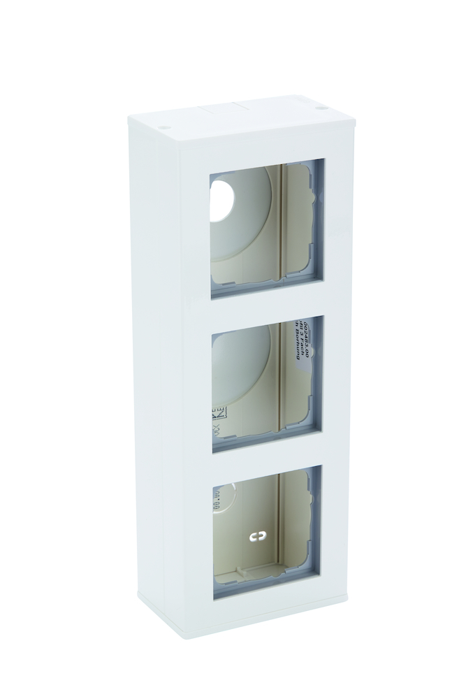 dormakaba Aufputzgehäuse Profil 55, dreifach, reinw, L 230 mm, B 85 mm, H 53 mm 56395310