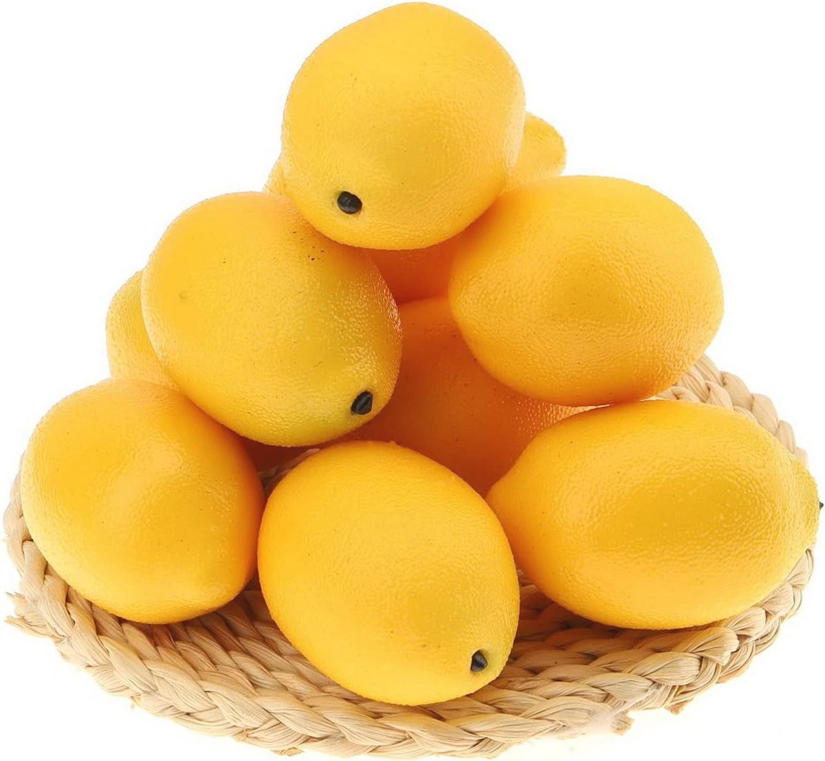 8 Stuks Gele Citroenen - Kunstfruit voor Woonaccessoires en Keuken Decoratie