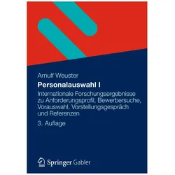 Personalauswahl I, Fachbücher von Arnulf Weuster