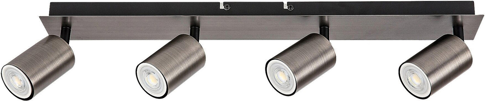 Rabalux Gerhard Spots, 4 stuks, GU10, Grijs, Metaal