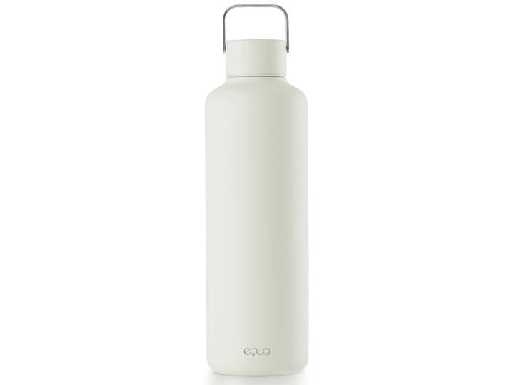 Trinkflasche EQUA Timeless Off-White , weiß, H:25cm, Edelstahl, Trinkflaschen, Trinkflasche, Leichtgewicht aus Edelstahl, Tragegriff
