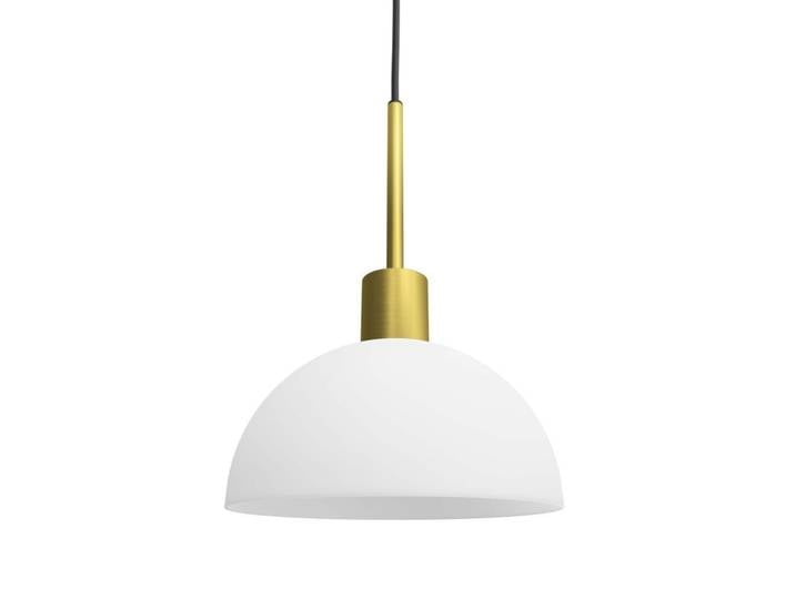 Suspension Vienda laiton/blanc Ø 20 cm, verre - Herstal - Salle à manger - Métal