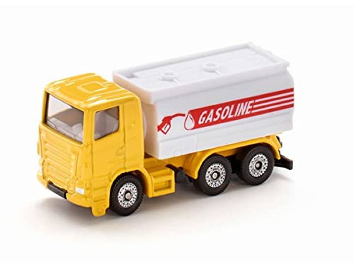 siku 1387, Tanker Lorry, Metal/Plastic, Yellow/White, Trailer hitch