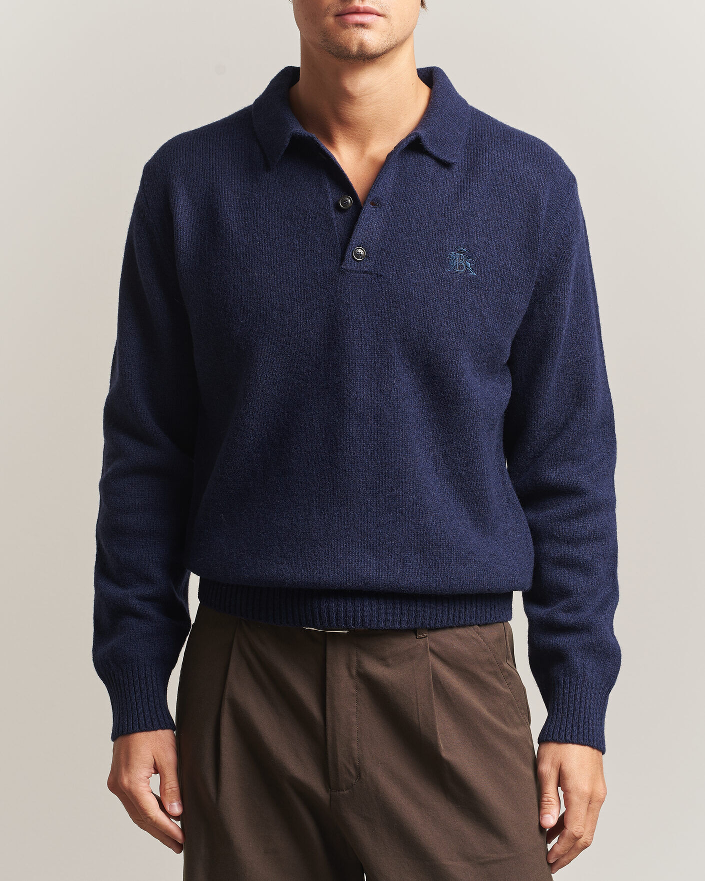 Baracuta Shetland Polo Navy men L Blå