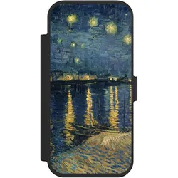 Nivocase Klapphülle für Apple iPhone Air Handyhülle aus Kunst Leder NIVOflip schwarz Kunst Malerei (Apple iPhone Air), Smartphone Hülle, Schwarz