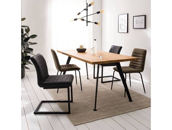 Esstisch MilingWOOD 180cm Braun/Eiche