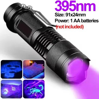 Perfect Picks Market Mini UV Flashlight LED Ultraviolet Torch Pet Urine Stain Detector & Inspection Lamp 395nm Purple Light