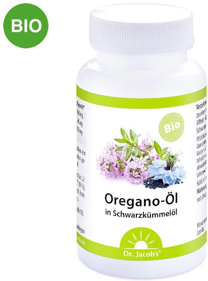 Dr. Jacob's Oregano-Öl BIO Schwarzkümmelöl vegan Kapseln
