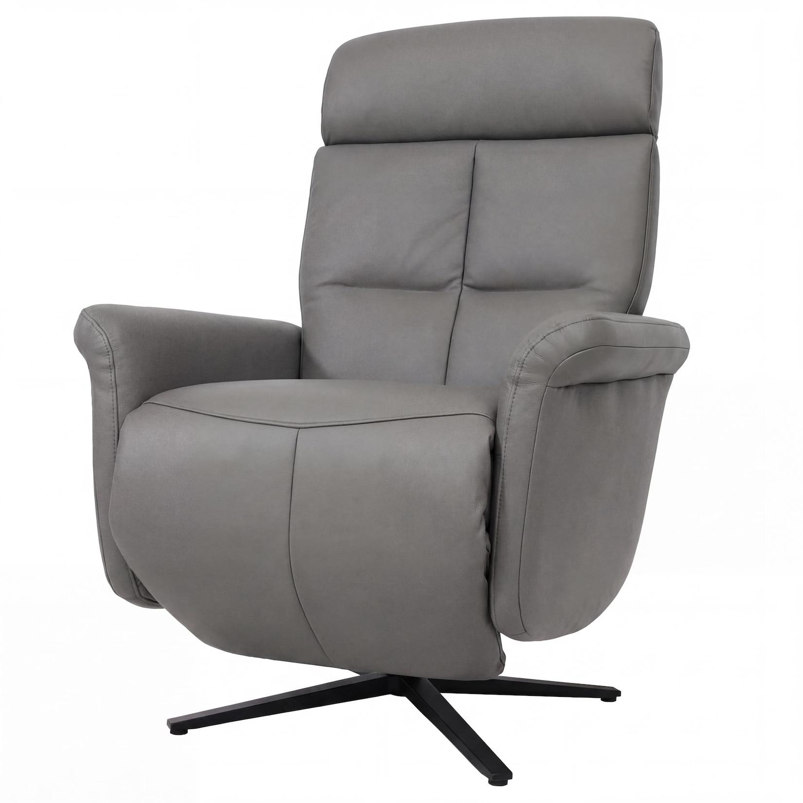 Relaxsessel MCW-L10, Design Fernsehsessel TV-Sessel Liegesessel, Liegefunktion drehbar ~ dunkelgrau