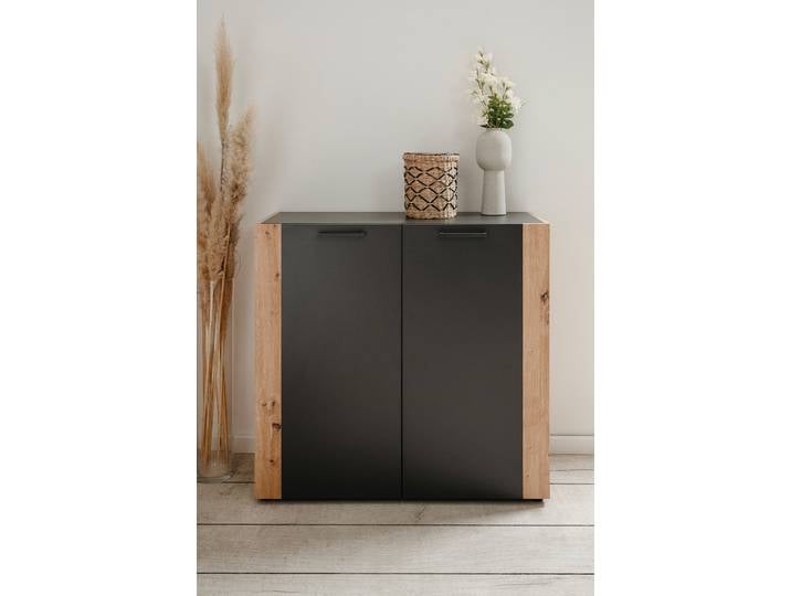 Commode 85 x 89 x 35cm Marron/Noir