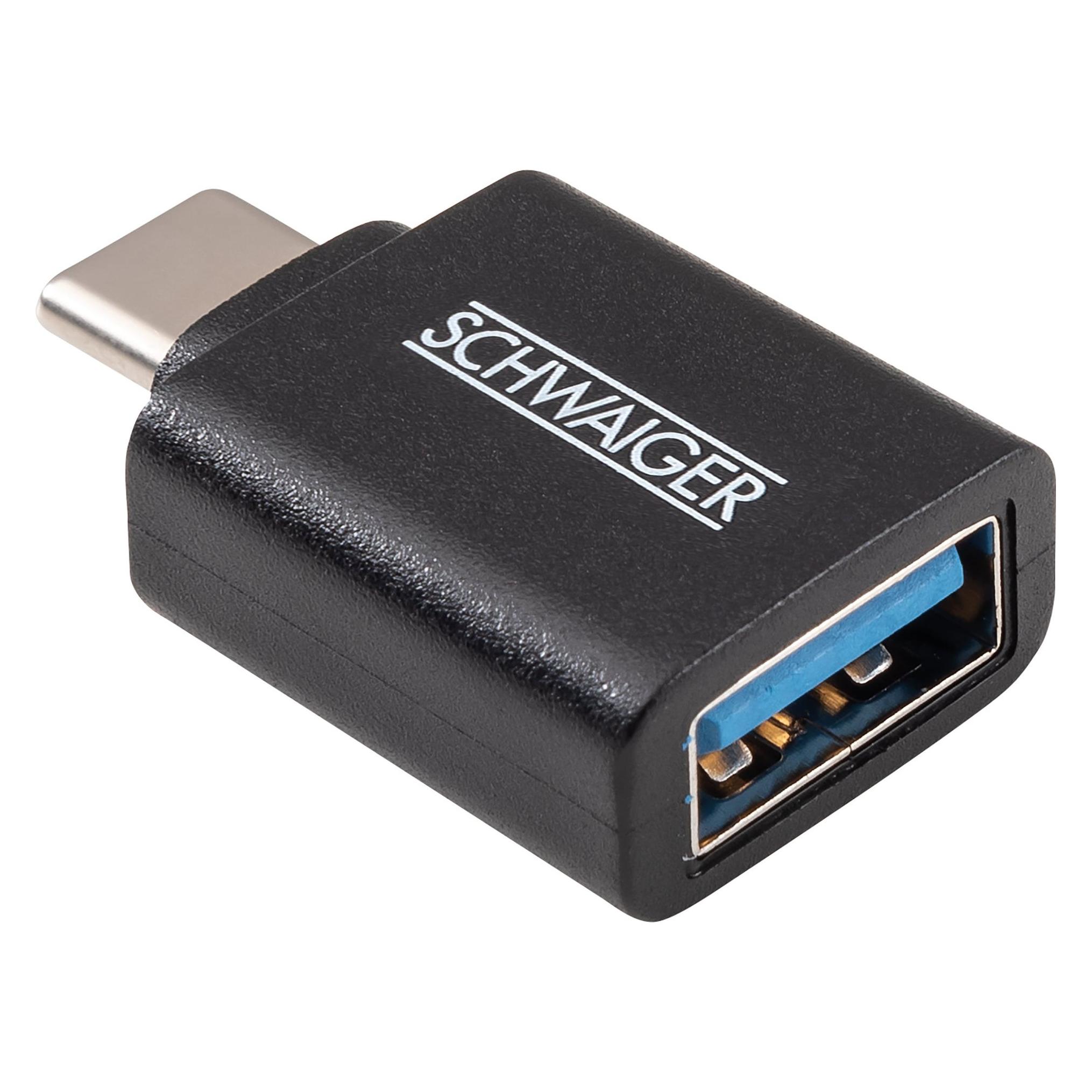 Schwaiger Ladeadapter USB3.1C->USB3.0A schwarz (USB-A, USB-C) (CAU310 533)