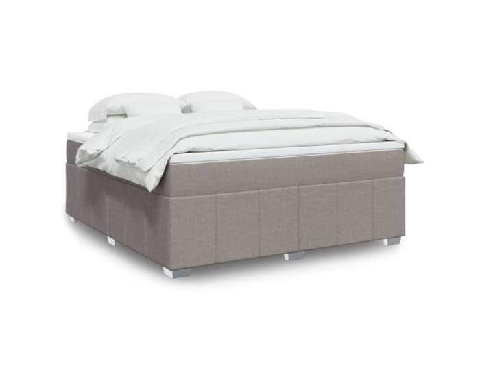 RJPLMFV Lattenrost mit Matratze, Taupe, 180 x 200 cm, Stoff Unabhängige Taschenfedern, abnehmbarer Bezug, waschbar, robuste Füße, atmungsaktiver Komfort