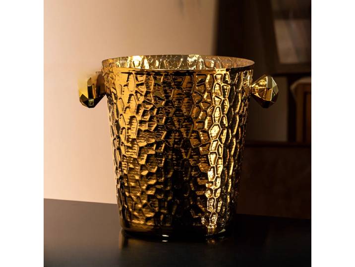 Seau à glace marteau en acier inoxydable, or, décoration de luxe pour la maison, refroidisseur de vin, seau à champagne pour fête