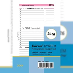 Timer Ersatzeinlage 2026 1 Woche / 2 Seiten DIN A7