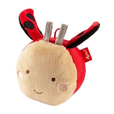 sigikid 42901 - Baby Aktiv Spielball Marienkäfer, Plüsch 9 cm, Babyspielzeug