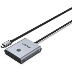 Unitek D1078A (USB-C, 3 Ports), Dockingstation + USB Hub, Schwarz, Grau
