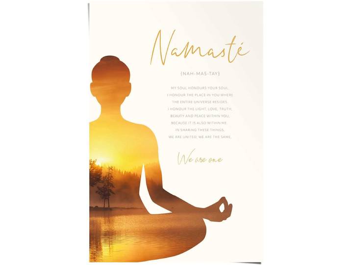 Poster Namasté - 91\,5 x 61 - Papier - REINDERS