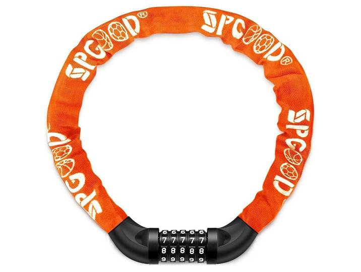 Fahrradschloss mit Zahlenschloss 83 cm orange, Orange, Metall, 4x4x83 cm, Freizeit & Co, Sport & Fitness, Fahrräder, Fahrradzubehör