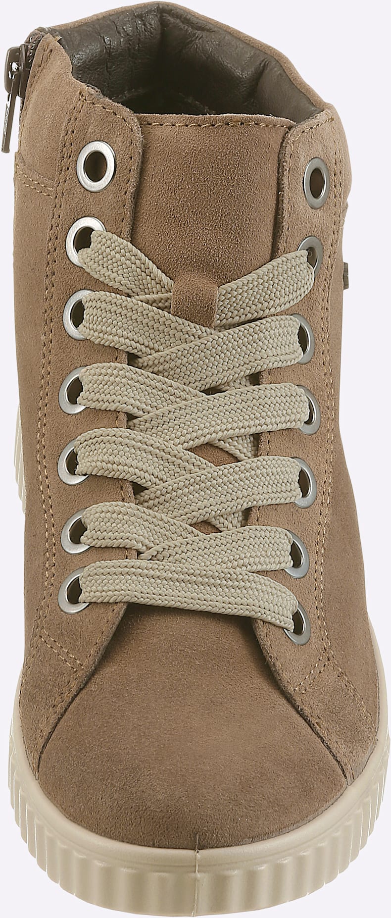 Stiefelette JOMOS, Damen, Gr. 40, beige, Veloursleder, Schuhe Stiefelette beige 40