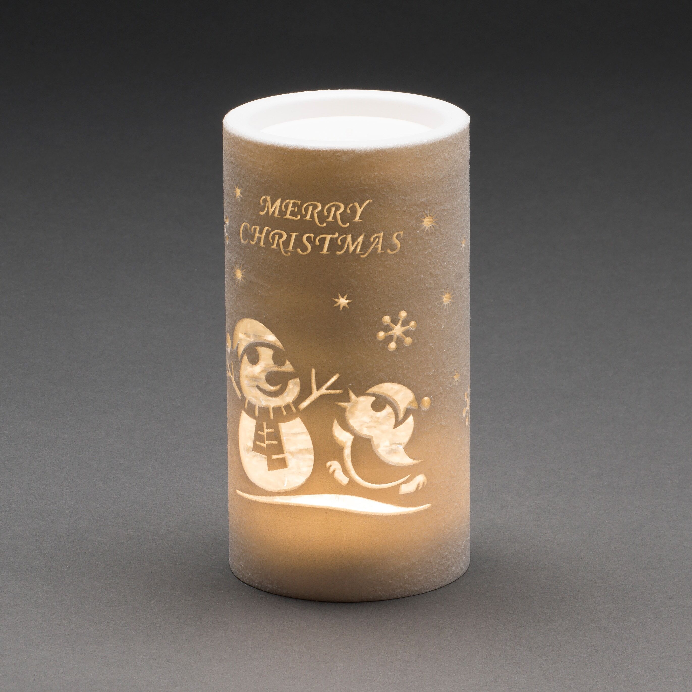 LED Laterne KONSTSMIDE "Weihnachtsdeko", weiß, B:10cm H:19cm L:10cm T:10cm Ø:10cm, Leuchten, LED Laterne, LED Laterne Schneemann