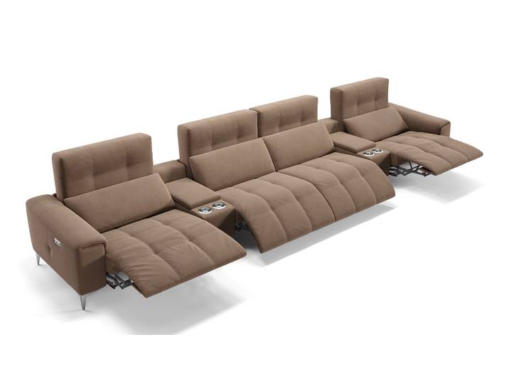 Lounge Stoff 4-Sitzer Kinosofa SALENTO Relax Couch