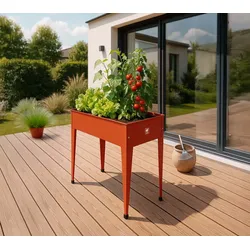Herstera Garden Metall Hochbeet Urban | Rot | 100x40x84 cm - Rot