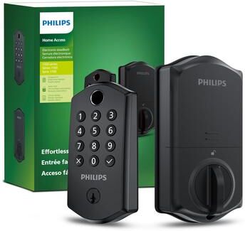 Philips Electronic Deadbolt Door Lock with Multiple Access Methods Including Fingerprint Reader