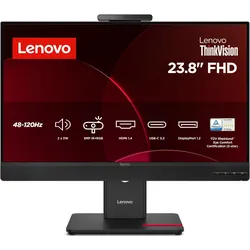 Lenovo ThinkVision T24-4v (1920 x 1080 Pixel, 23.80"), Monitor, Schwarz