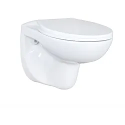 Belvit Spülrandlos WC Hänge Wand-WC Tiefspüler Toilette Softclose Deckel WC Sitz