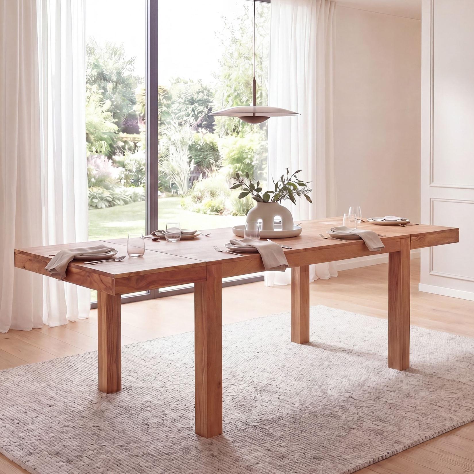Esszimmertisch Erweiterbar 120 - 200cm Holz Massiv Esstisch Küchentisch Handmade