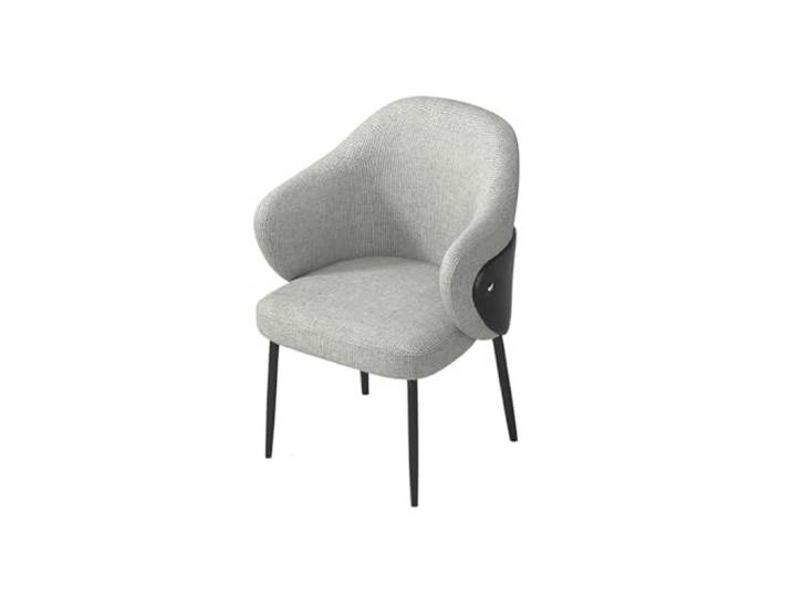 Xumh2024-3 Küchenstuhl Esszimmerstuhl, Mid-Century Modern, gepolsterter Stoff-Akzentstuhl for Esszimmer(Light Grey)